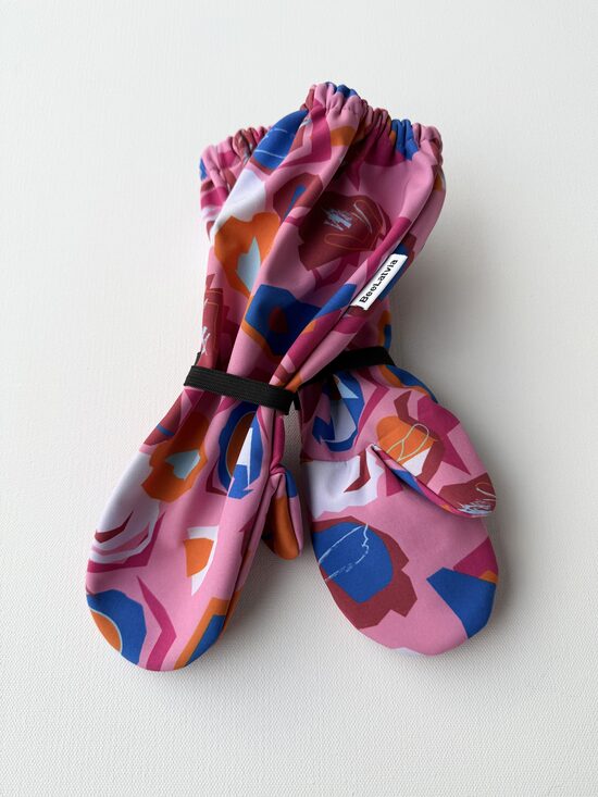 Raibi cimdi meitenēm 12/13 cm un 13/14 cm plaukstiņai